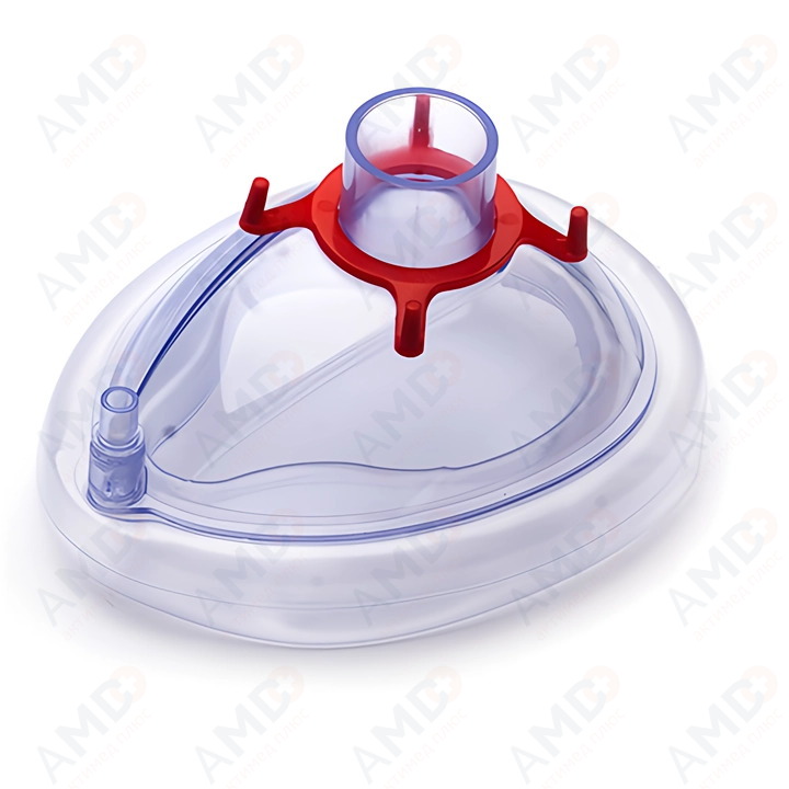 Маска анестезиологическая одноразовая с клапаном и кольцом MN 126-06